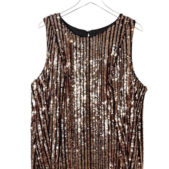 Torrid Sequin Rose Gold Black Women’s Sleeveless Party Mini Dress Sz 3X - Picture 3 of 12